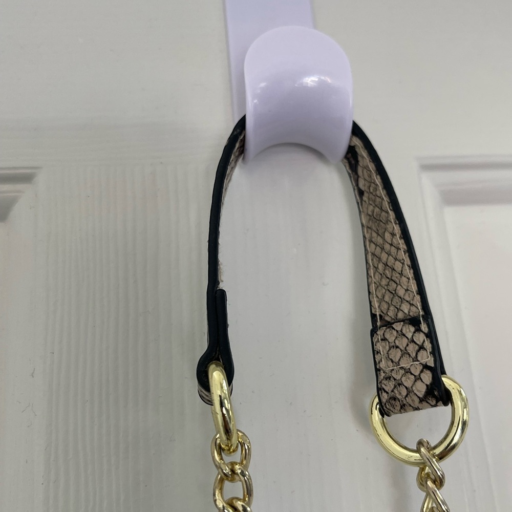 Bcbg Python Pattern Shoulder Bag - Black And Cream - image 8